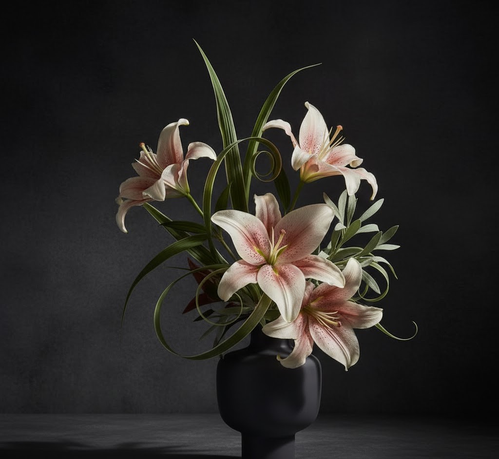 Elegant blomsterkomposisjon